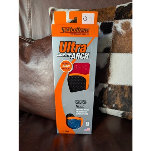 Semelles Sorbothane Ultra Graphite - Taille F (US 11-12 Homme) - Neuf Avec étiquettes