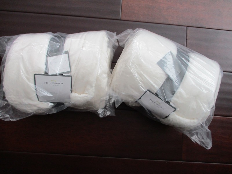 Two new Threshold Ivory White Throws