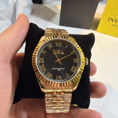 Invicta Specialty Quartz Black Dial Men's Watch 47405 All Gold