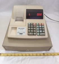 Sharp Electronic Cash Register XE-A110 Tested Working, No cash drawer Key.