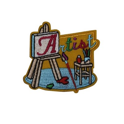 Artist Embroidered Iron On Patch - Painting Brush Boys Girls Kids Scouts 91-V