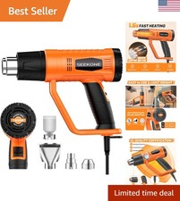 Efficient 1800W Heat Gun with 752 and 1112 Settings - Craft Repair Essential