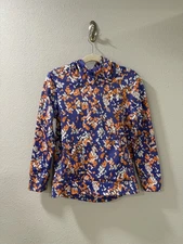 UNDER ARMOUR Youth Small Loose Hoodie Purple Orange White Sports Logo