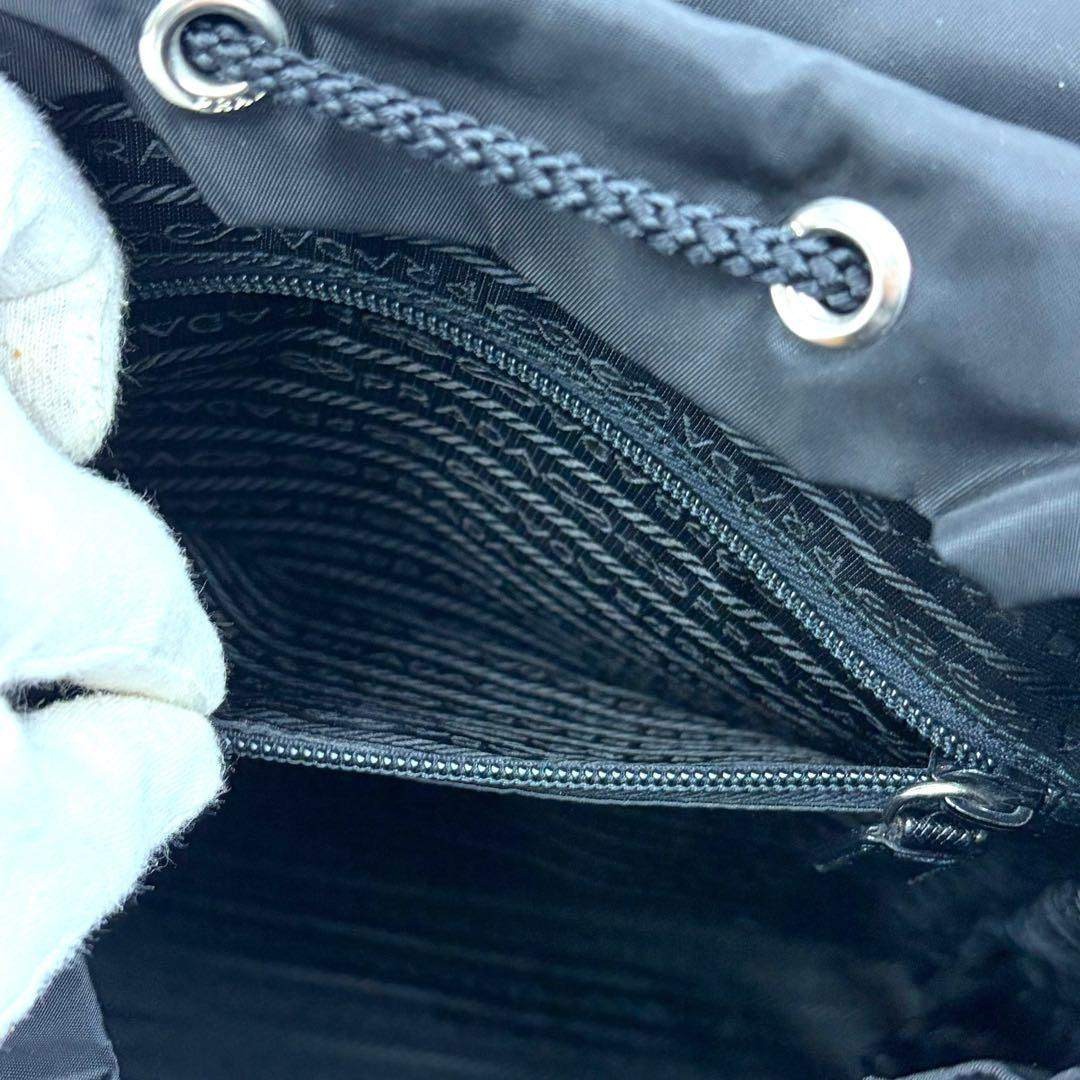 PRADA Backpack Nylon Triangular Logo Black - image 17