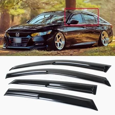 For 2018-22 Honda Accord JDM 3D Wavy Mugen Style Window Visors Rain Guards Vent