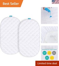 2-Pack Waterproof Bassinet Mattress Pad Covers for Dream On Me Karley Plus