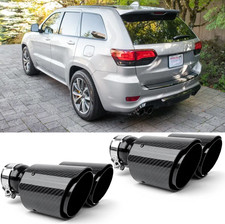 2x Auspuffblende Endrohr Doppelrohr Auspuff Sportauspuff f&uuml;r Jeep Grand Cherokee