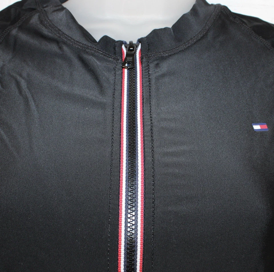 Tommy Hilfiger черный молнии длинным рукавом плавать Rashguard размер XS новый с Ярлыками $78 - Изображение 4 из 4