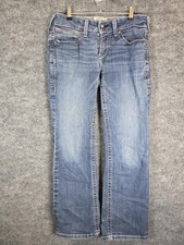 Ariat Real Jeans Womens 29 Short Blue Bootcut Stretch Denim Western Embroidered