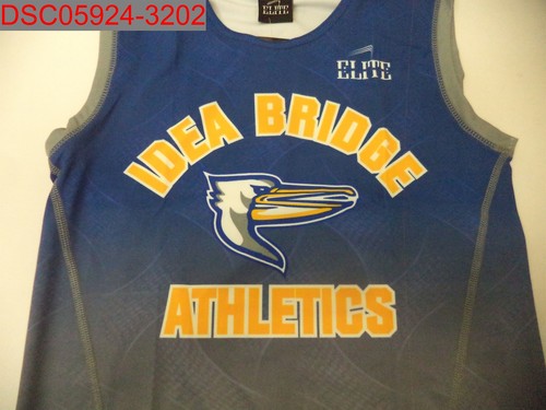 Elite Unisex Kids Blue Grey Idea Bridge Athletics Uniform, Size Youth Large - Picture 6 of 8