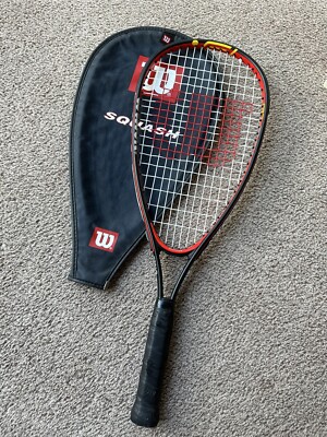Wilson Pro Staff Rok JR Squashschläger rot schwarz mit Cover