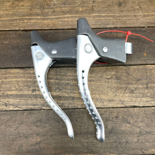 Vintage Campagnolo Super Record Brake Lever Set Drillium Non Aero 70s 80s Shield - Picture 5 of 19