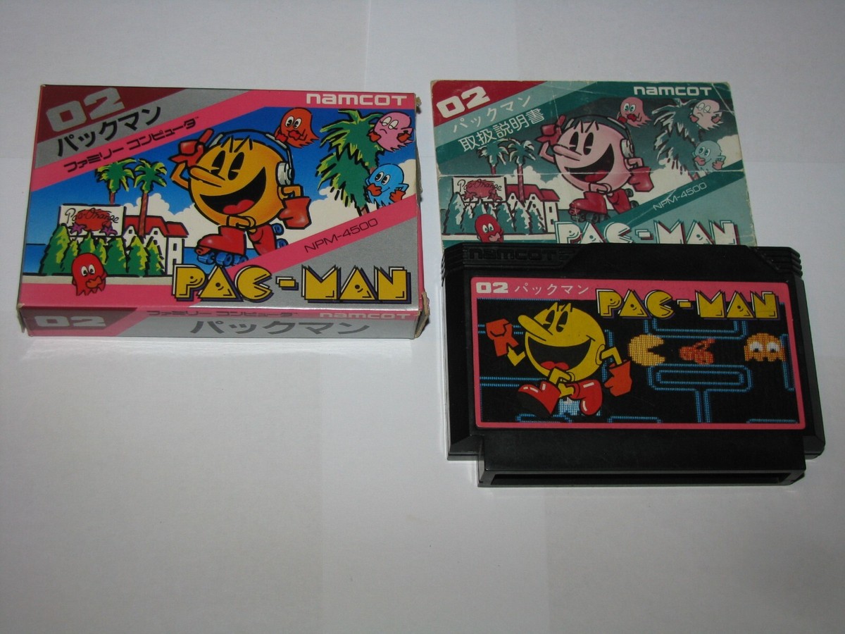 Pacman Pac-Man 1st Print Small Box Famicom NES Japan import