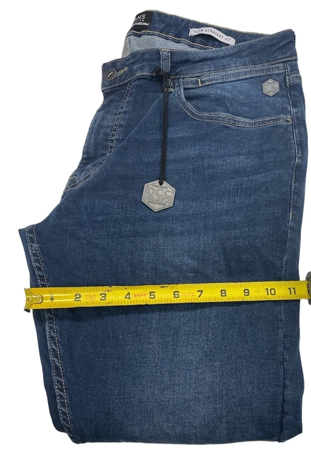 Jeans DCC azules para hombre ajustados rectos talla 36 x 29 SKU 1510 Foto 4 de 4