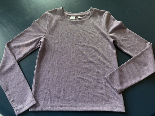Gap Kids Girls Sparkly Shirt Size XXL (14-16), Purple, New, no tags - Picture 2 of 6