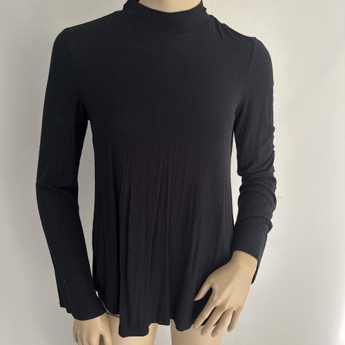 Forever 21 Women's Long Sleeve Top Black - Size S - Free Shipping - Picture 2 of 12