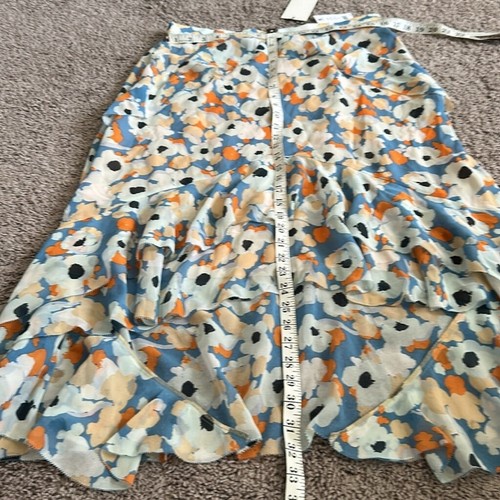 NWT JOIE Brigida Women’s Midi Silk Skirt In Blue Size 12 - Picture 16 of 16
