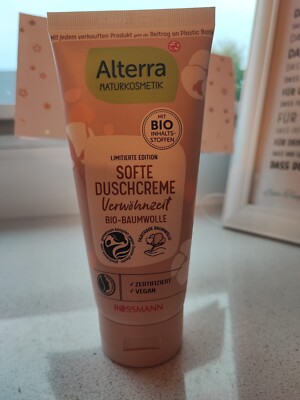 Alterra Duschcreme mit Bio Baumwolle.