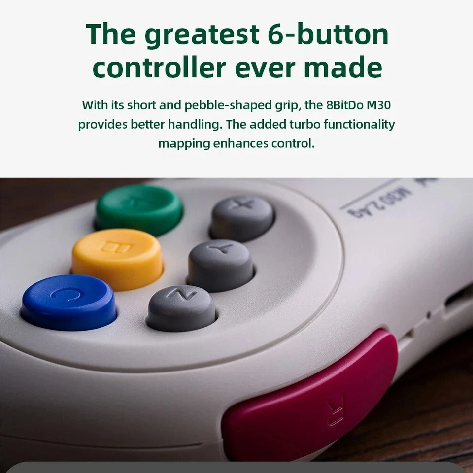 8BITDO Wireless Game Controller M30 2.4G Bluetooth Retro Gamepad Switch Android - Image 3 of 4