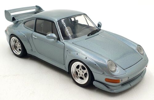 UT 1/18 Scale Diecast 9224E - Porsche 911 GT - Standox Silver/Blue - Picture 2 of 5