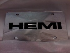 Hemi Inspired Acrylic Mirror License Plate Made In Usa