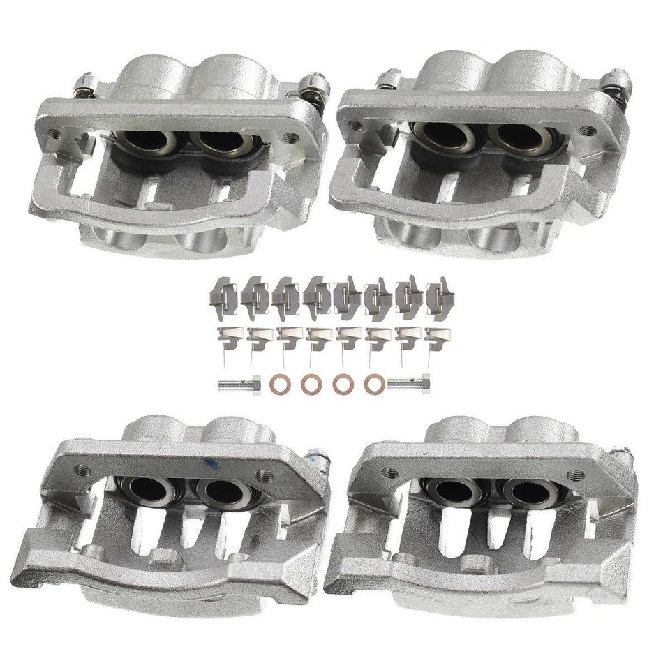 4x Pinzas de freno con soporte para Ford F-250 F-350 Super Duty 2008-12 delanteras y traseras Foto 2 de 4