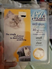 Soft Claws Nail Caps for Cats Size Small Clear Caps 