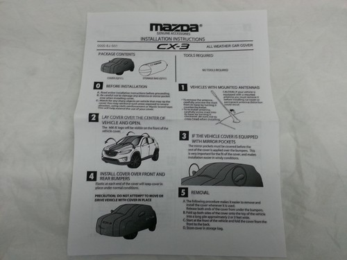 2016 2017 2018 Mazda CX-3 custom car cover new oem !!! - Picture 4 of 4