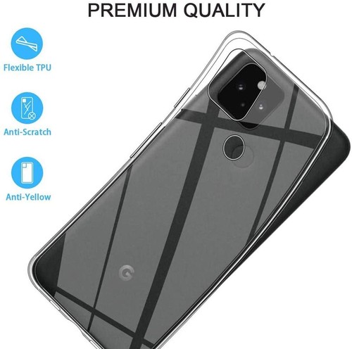 Google Pixel 5 durchsichtige Handyhülle Schutzcase Cover Etui Bumper Transparent - Bild 4 von 7