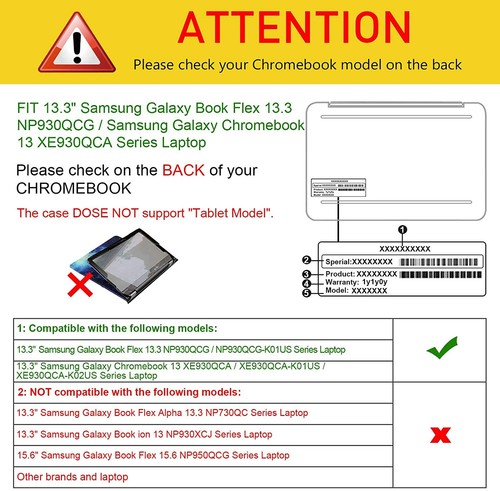 Sleeve Case for 13.3" Samsung Galaxy Book Flex 13.3 NP930QCG / Chromebook 13 - Picture 2 of 9