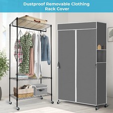Heavy Duty Clothing Garment Rack Rolling Clothes Organizer DIY Portable Wardrobe