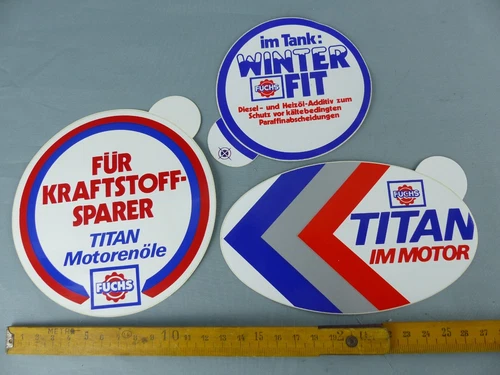 Lot of 3 stickers sticker FUCHS oil sticker VINTAGE A27