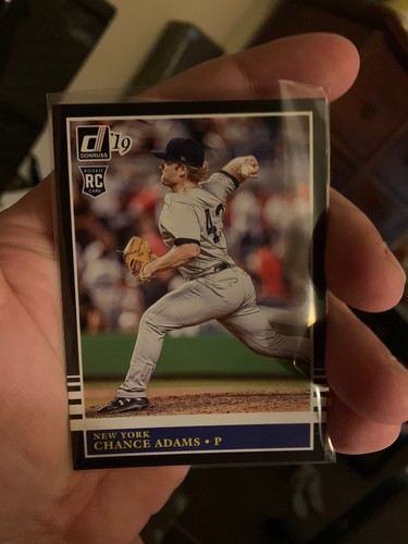 2019 Donruss Baseball Base Retro 1985 #240 Chance Adams - New York Yankees
