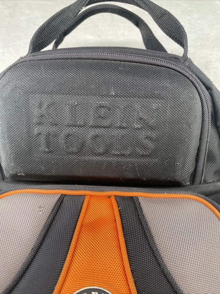 Klein Tools Tradesman Pro Orange/Black Electrician Tool Bag Backpack - Image 3 of 4