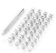 36 Pcs Letter and Number Stamp Set Steel Metal Stamping Punch Tool Alphabet Stam