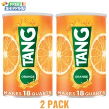(2 pack) Tang Jumbo Orange Drink Mix with Vitamin C, 58.9 oz Canister New