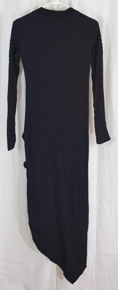jonny cota asymmetrical black dress Jonny Cota Studio Women's Asymetrical Mini Moto Dress Black Size Small