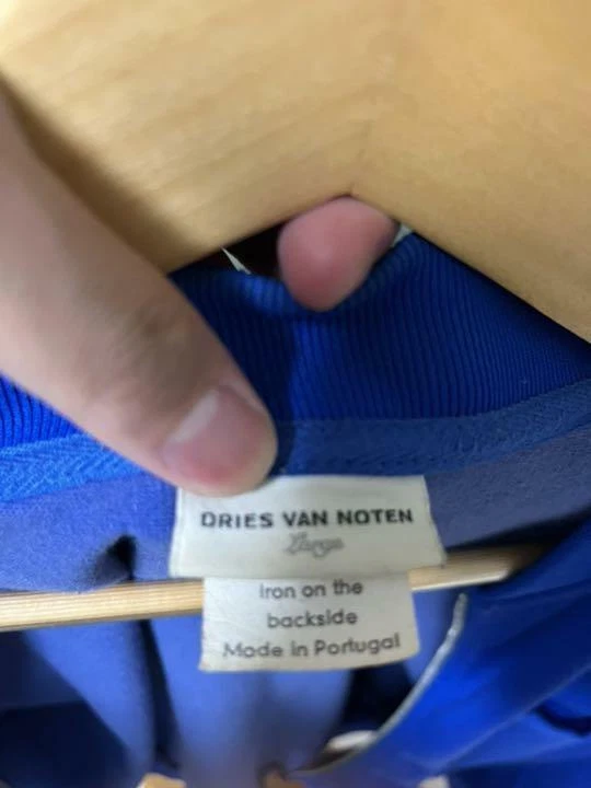DRIES VAN NOTEN Track Blouson Jacket Blue Size L Used From Japan - Image 4 of 4