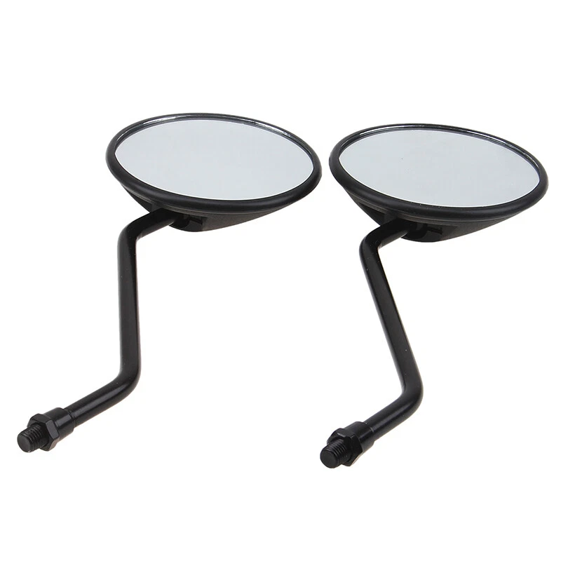 Espejos retrovisores de 10 mm para motocicleta con extremo de barra ciclomotor scooter para Honda Harley Suzuki Foto 4 de 4