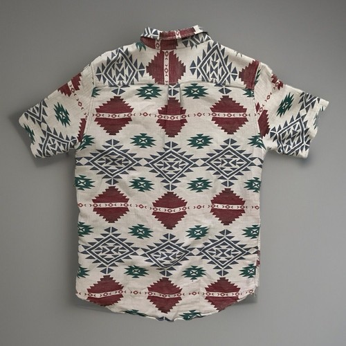 On The Byas Button Up Shirt Aztec Southwestern Casual Short Sleeve Men’s Size M - Picture 2 of 5