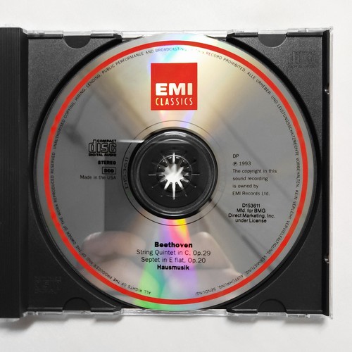 Beethoven Septett Op.20 String Quintet Op.29 Hausmusik CD 1993 EMI NO IFPI - Picture 3 of 3