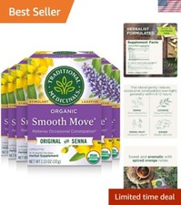 Organic Smooth Move Herbal Tea - Gentle Overnight Relief with Senna - 96 Bags