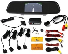 Kit Specchietto Monitor Retrovisore + 4 Sensori di Parcheggio Telecamera Allarme - Miniatura 3