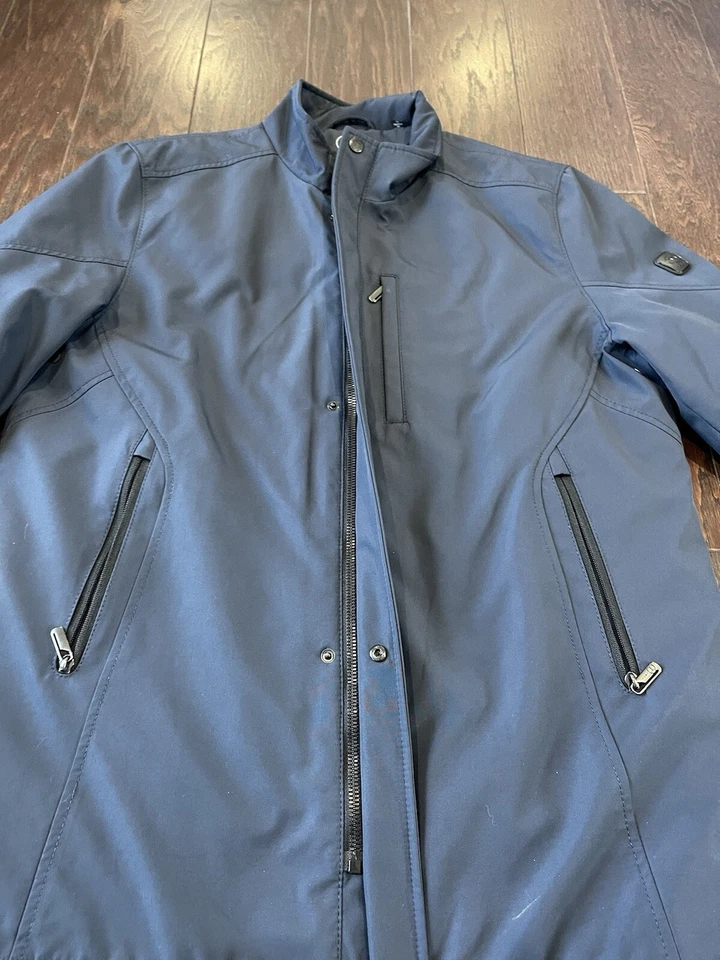 Chaqueta de campo T Tech By Tumi 8T-6001 azul con cremallera para hombre talla mediana Foto 3 de 4