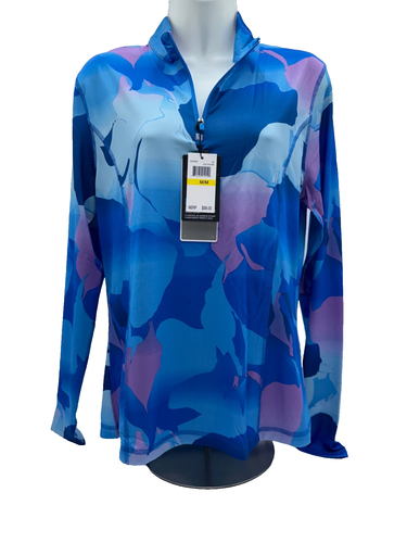 $90 Callaway Women's 1/4 Zip Golf Pullover - Blue/Purple- Medium - New with tag