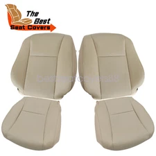 Driver & Passenger Bottom-Top Seat Cover Tan For 2007-2012 Lexus LS460 LS600h