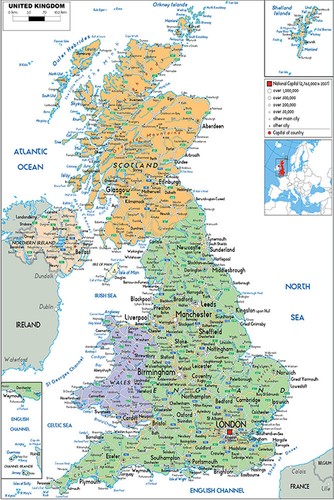 A1 A2 A3 Map of the UK Administrative Wall Poster Prints Office Home Decoration