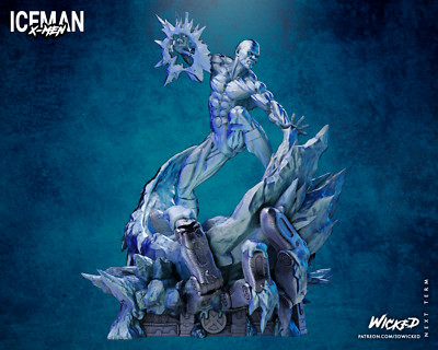 Iceman X-Men resin scale model kit unpainted 3d print