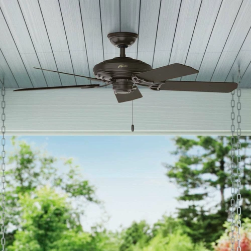 Hunter 52" Sea Air Outdoor Ceiling Fan Wet Rated Pull Chain Traditional NO LIGHT - Picture 15 of 21