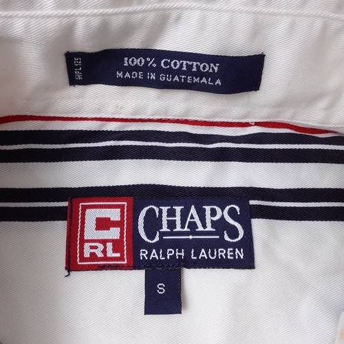 Vintage 90s Chaps Ralph Lauren Colorblock Vertical Striped Button Up Shirt Small - Picture 7 of 12